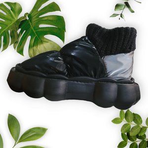 Black Bubble Shoes/Winter Bootie - EU40 US 8.5-9